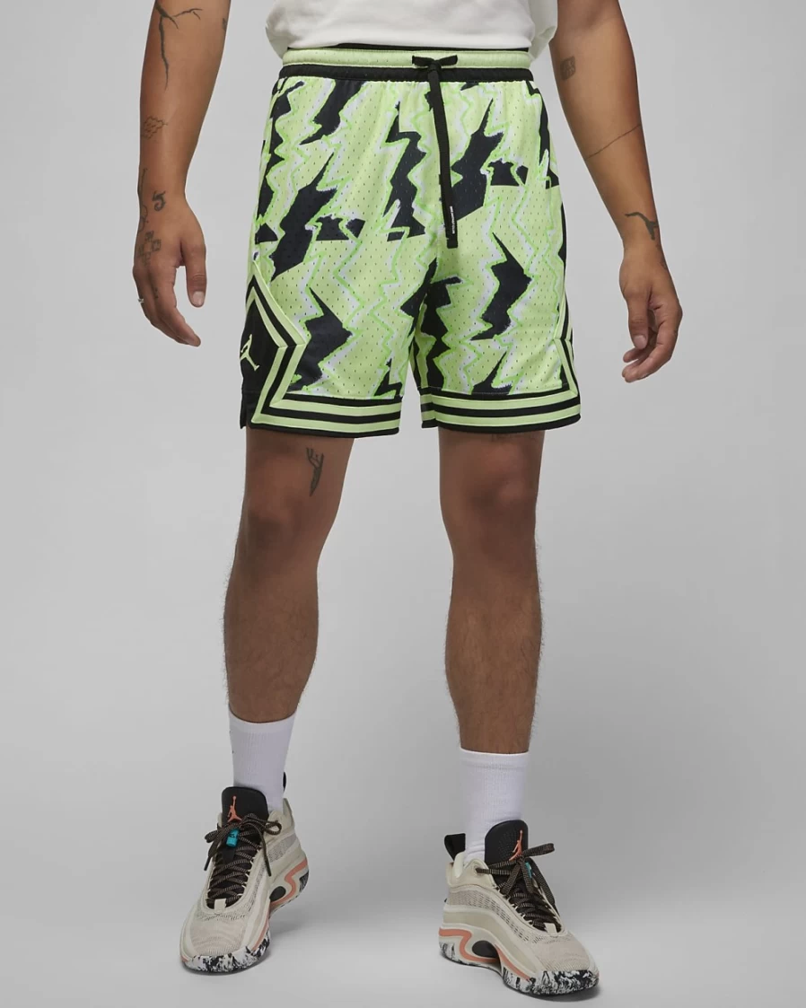 Nike Jordan Dri-FIT Sport BC Men's Basketball Shorts - Black/Black/Light Liquid Lime