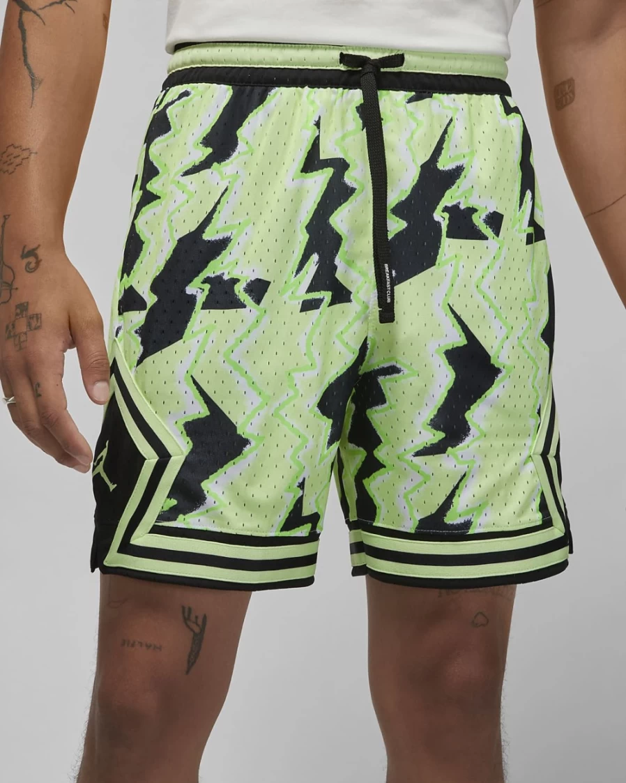 Nike Jordan Dri-FIT Sport BC Men's Basketball Shorts - Black/Black/Light Liquid Lime