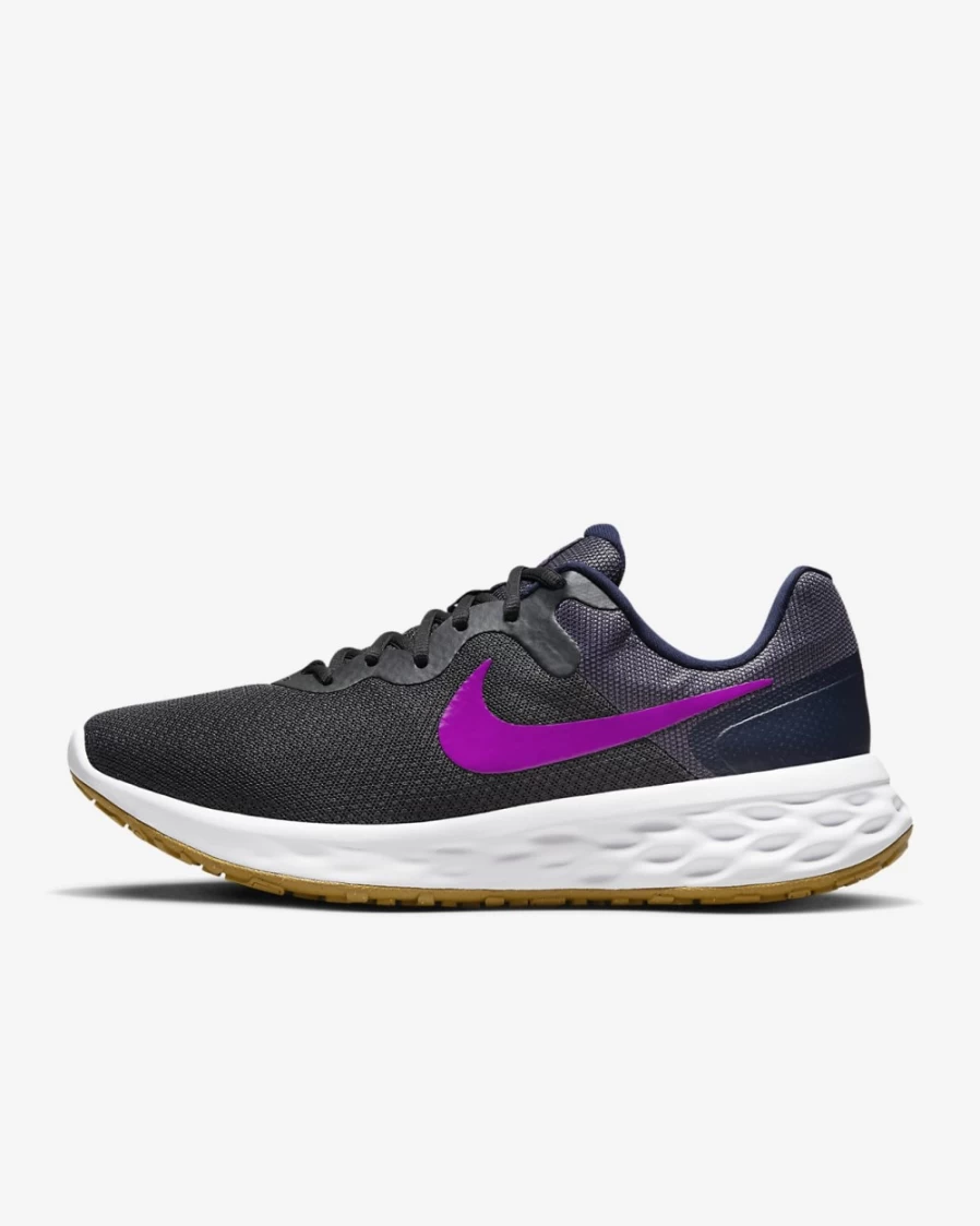 Nike Revolution 6 Next Nature Men's Road Running Shoes - Anthracite/Blackened Blue/Canyon Purple/Vivid Purple