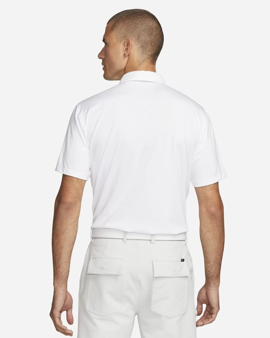 Nike Dri-FIT Vapor Men's Golf Polo Shirt - Moisture-Wicking, Breathable, White/Black, Sporty Printed Design