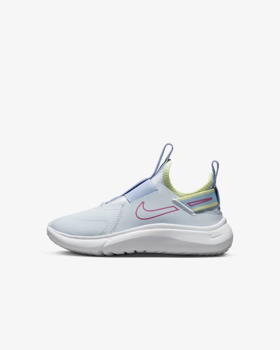 Nike Flex Plus Little Kids' Running Shoes for Boys & Girls - Football Grey/Cobalt Bliss/Citron Tint/Cosmic Fuchsia