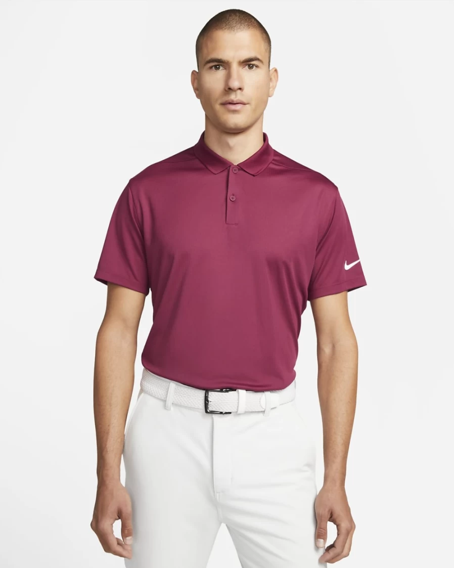 Nike Dri-FIT Victory Men's Golf Polo Shirt - Team Maroon/White, Moisture-Wicking, Breathable Performance Top