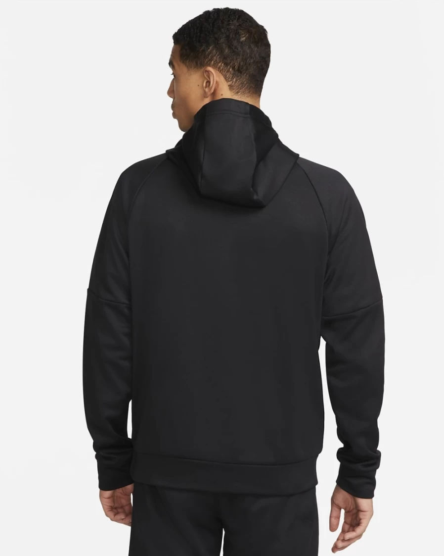 Nike Therma-FIT Men's Black Pullover Hoodie - Charcoal Heather & White Color Options