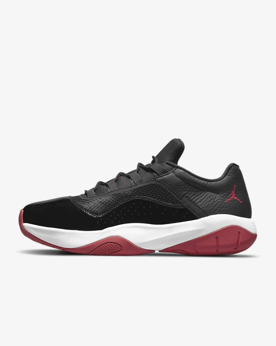 Nike Air Jordan 11 CMFT Low Men's Shoes - Black/Gym Red/White Basketball Sneakers