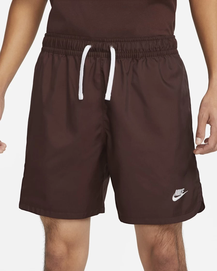 Nike Men's Earth/White Woven Lined Flow Shorts - Sportswear Essentials