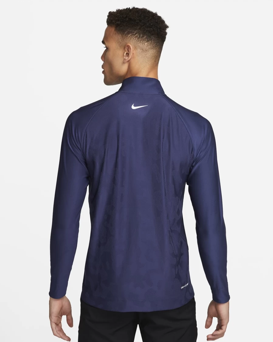 Nike Dri-FIT ADV Tour Men's Midnight Navy/White 1/2-Zip Golf Pullover Top