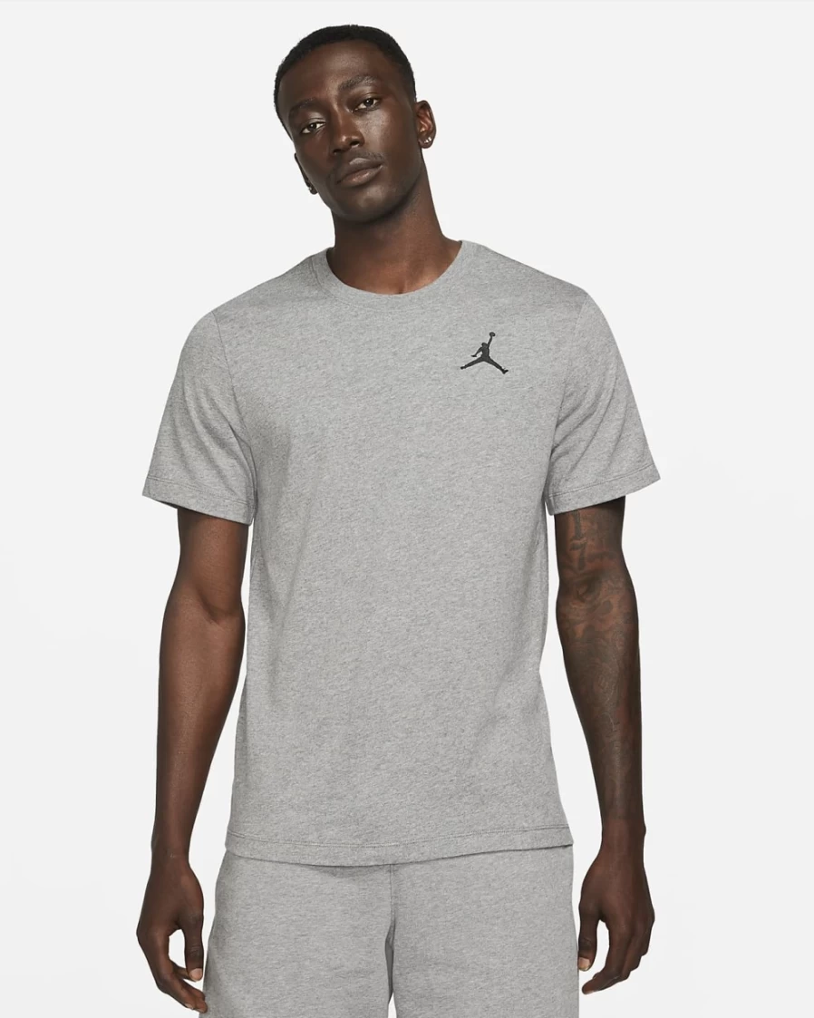 Nike Jordan Jumpman Men's T-Shirt in Carbon Heather/Black - Official Short-Sleeve Tee