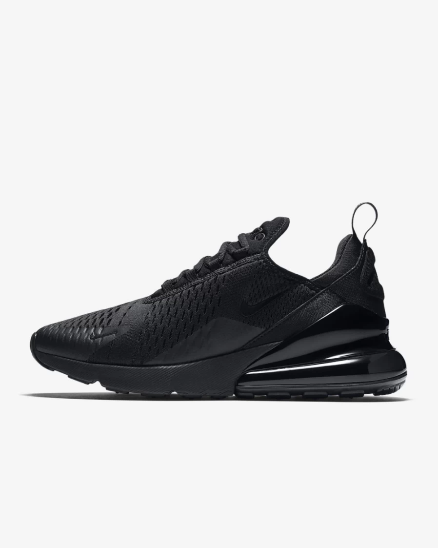 Nike Air Max 270 Men's Black Running Shoes - Triple Black Colorway