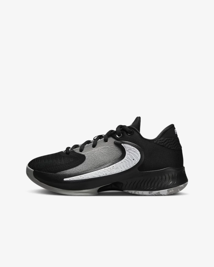 Nike Freak 4 Basketball Shoes for Kids - Boys & Girls - Black/Light Smoke Grey/University Blue/White