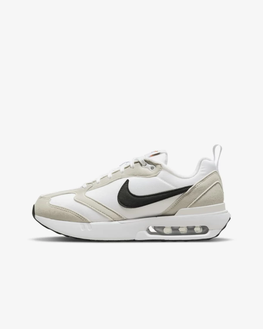 Nike Air Max Dawn Big Kids' Shoes - White/Light Bone/Black | Boys & Girls Running Sneakers