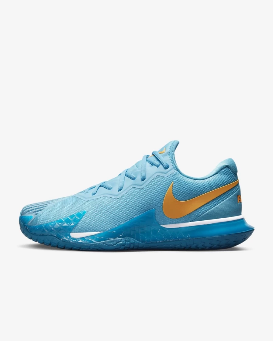 NikeCourt Zoom Vapor Cage 4 Rafa Men's Tennis Shoes - Baltic Blue/Green Abyss/White/Vivid Orange