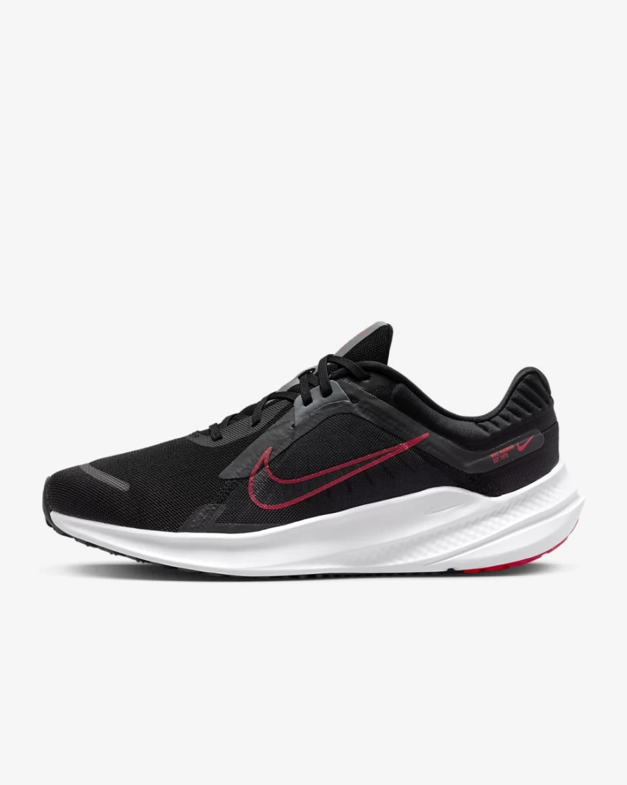 Nike Quest 5 Men's Road Running Shoes - Black/Smoke Grey/University Red for Men
