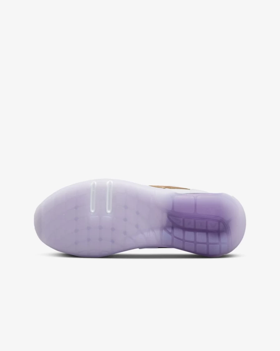 Nike Air Max Motif Big Kids' Sneakers - White/Midnight Navy/Violet Frost/Metallic Copper - Unisex Boys & Girls Running Shoes