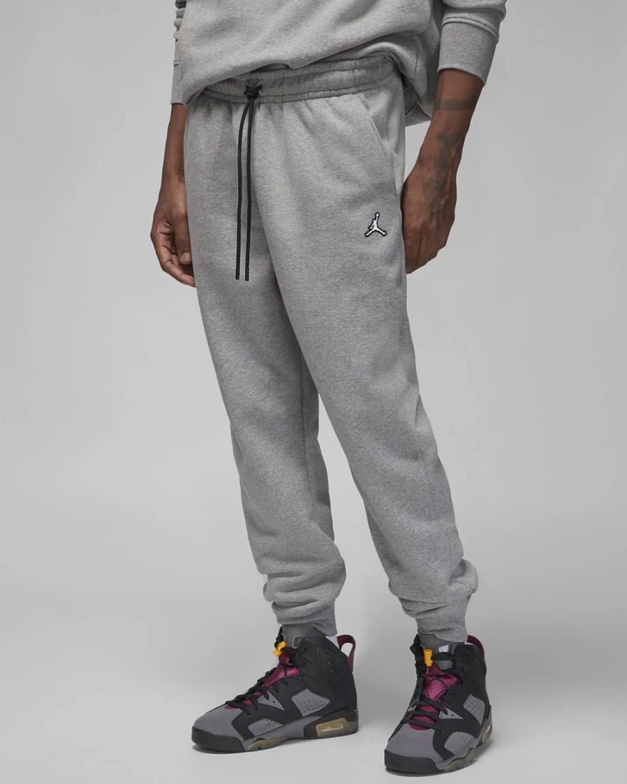 Nike Jordan Brooklyn Fleece Men's Pants - Carbon Heather/Black/White