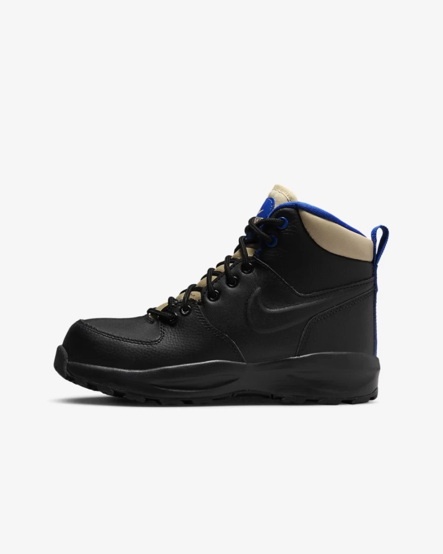 Nike Manoa LTR Big Kids' Boots for Boys and Girls in Black, Sesame, Game Royal Colors