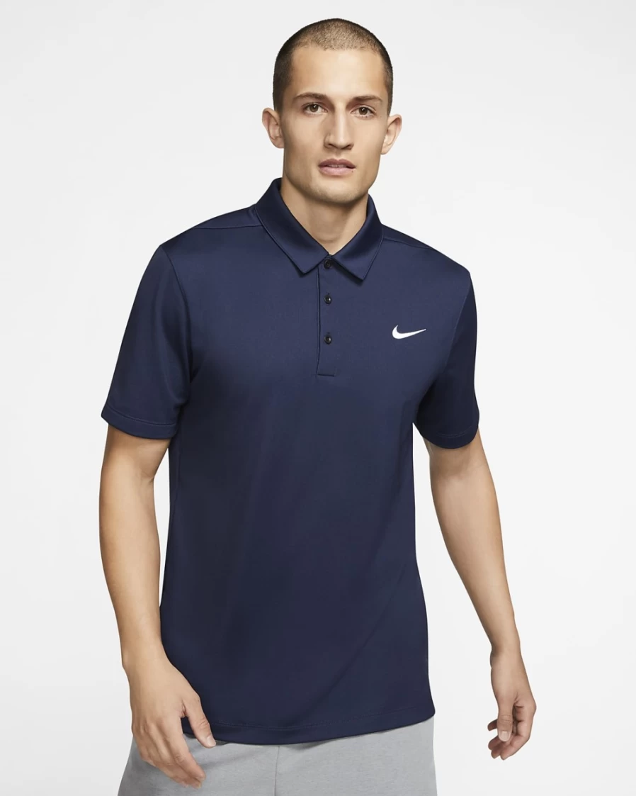 Nike Men's College Navy/Black/White Football Polo Shirt - Athletic Soccer Jersey