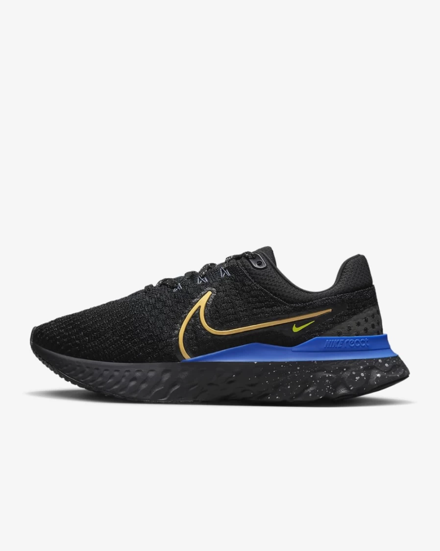 Nike React Infinity 3 Men's Road Running Shoes - Black/Hyper Royal/Thunder Blue/Citron Pulse