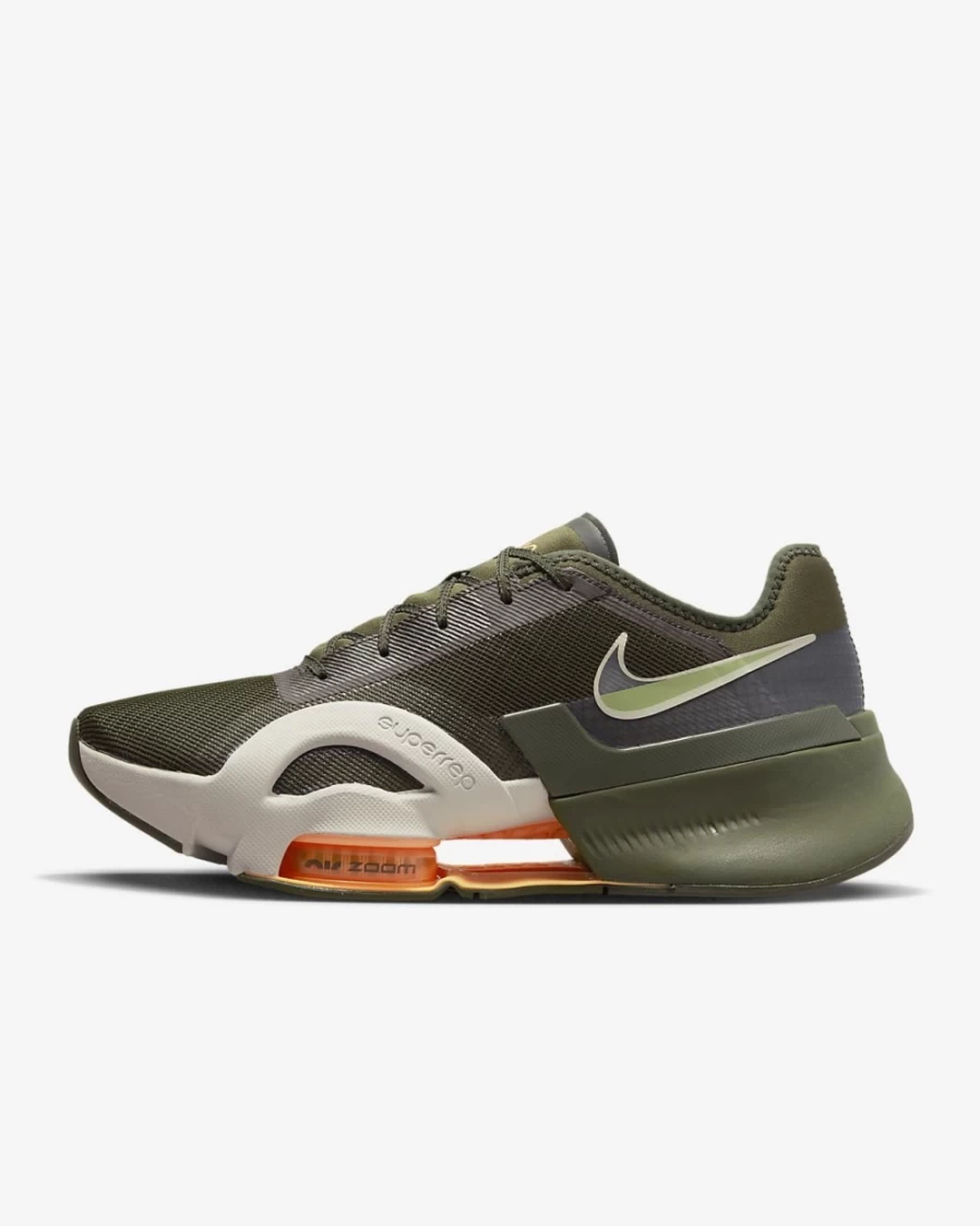 Nike Air Zoom SuperRep 3 Men's Training Shoes - Cargo Khaki, Light Bone, Sequoia, Alligator Colorway