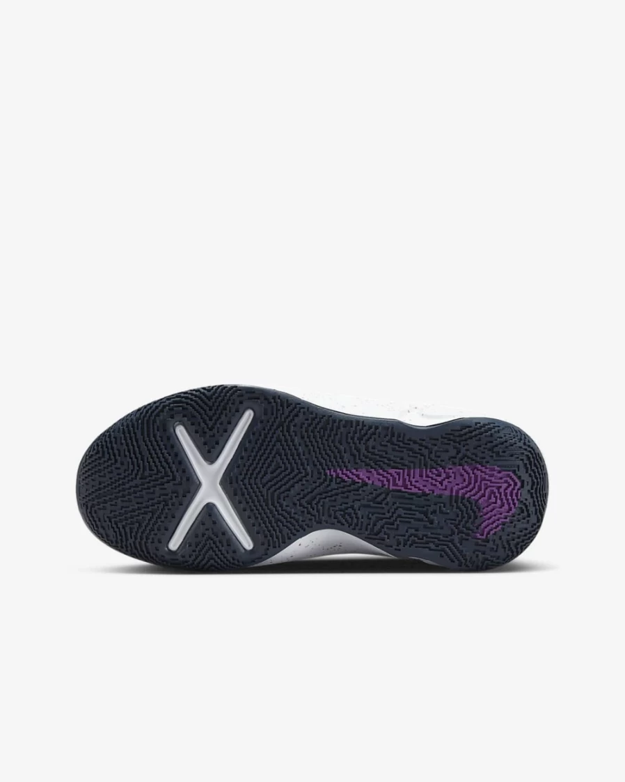 Nike Team Hustle D 10 SE Big Kids' Basketball Shoes for Boys & Girls in Barely Grape/Thunder Blue/Vivid Purple/Metallic Silver