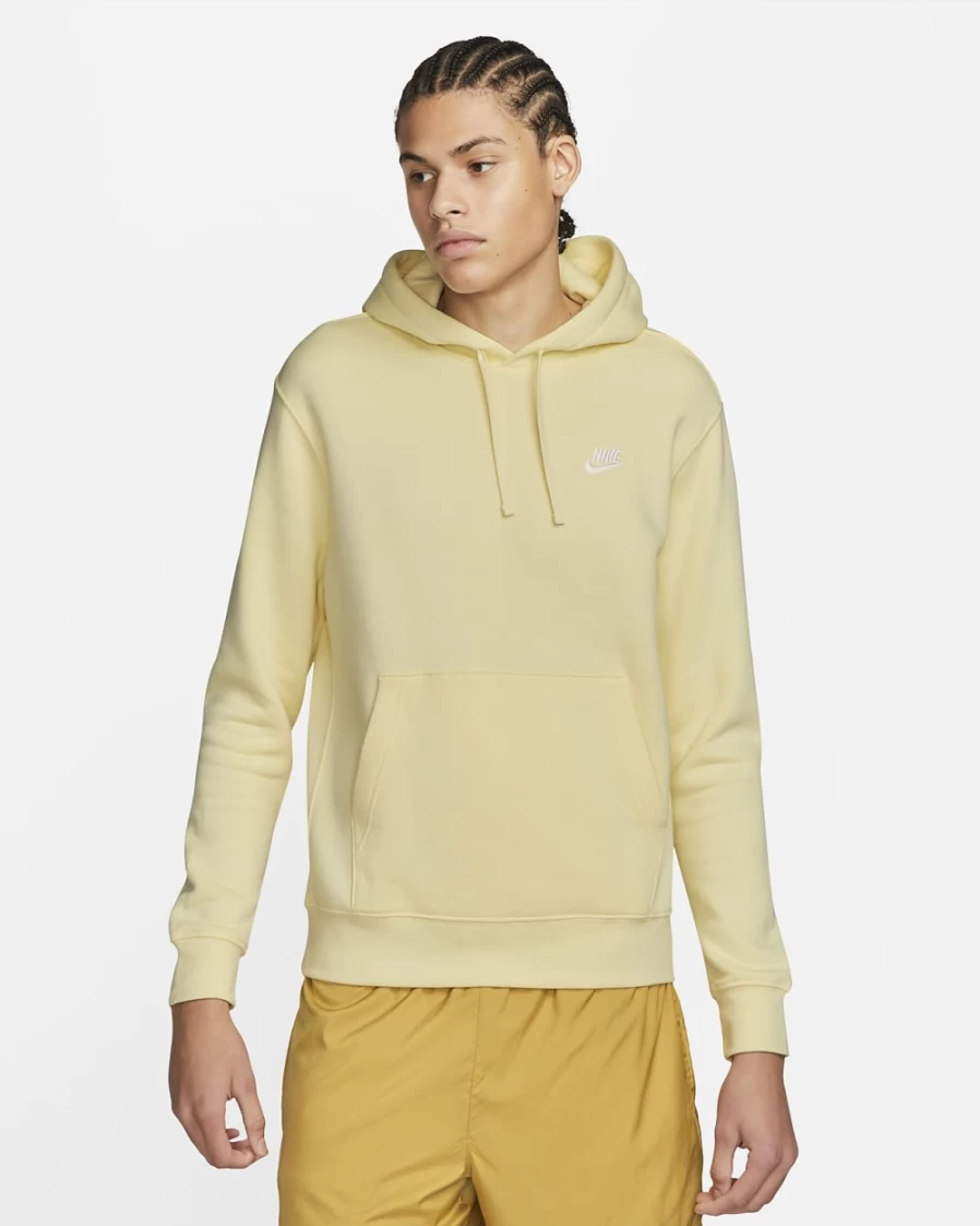 Nike Men's Club Fleece Pullover Hoodie - Alabaster/White Sportswear