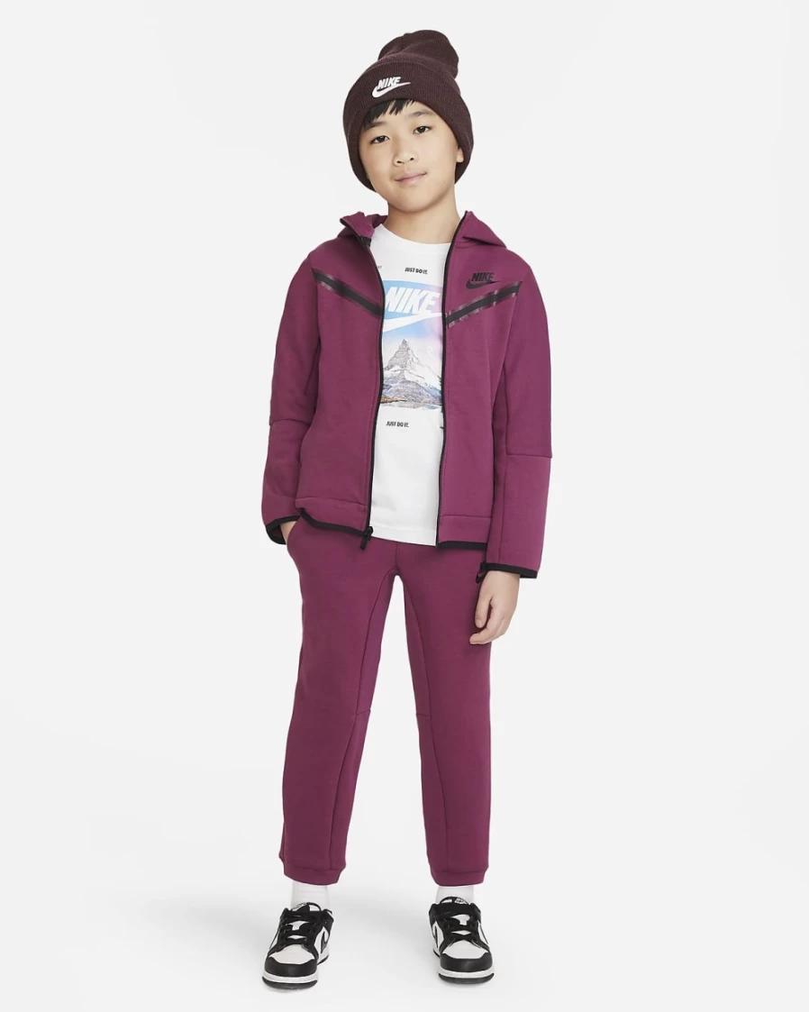 Nike Tech Fleece Boys & Girls' Rosewood Jacket and Pants Set - Sportswear for Kids