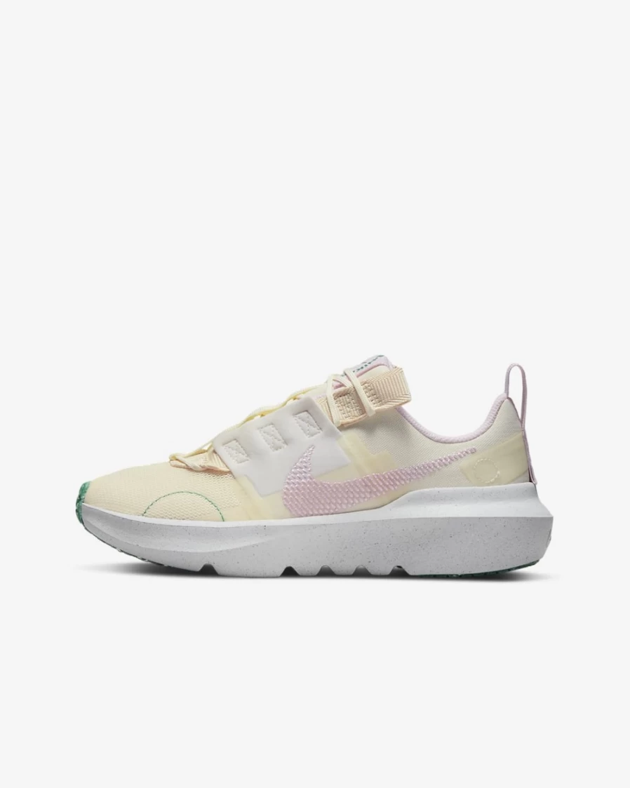 Nike Crater Impact Big Kids' Sneakers in Coconut Milk/Summit White/Malachite/Pink Foam for Boys and Girls