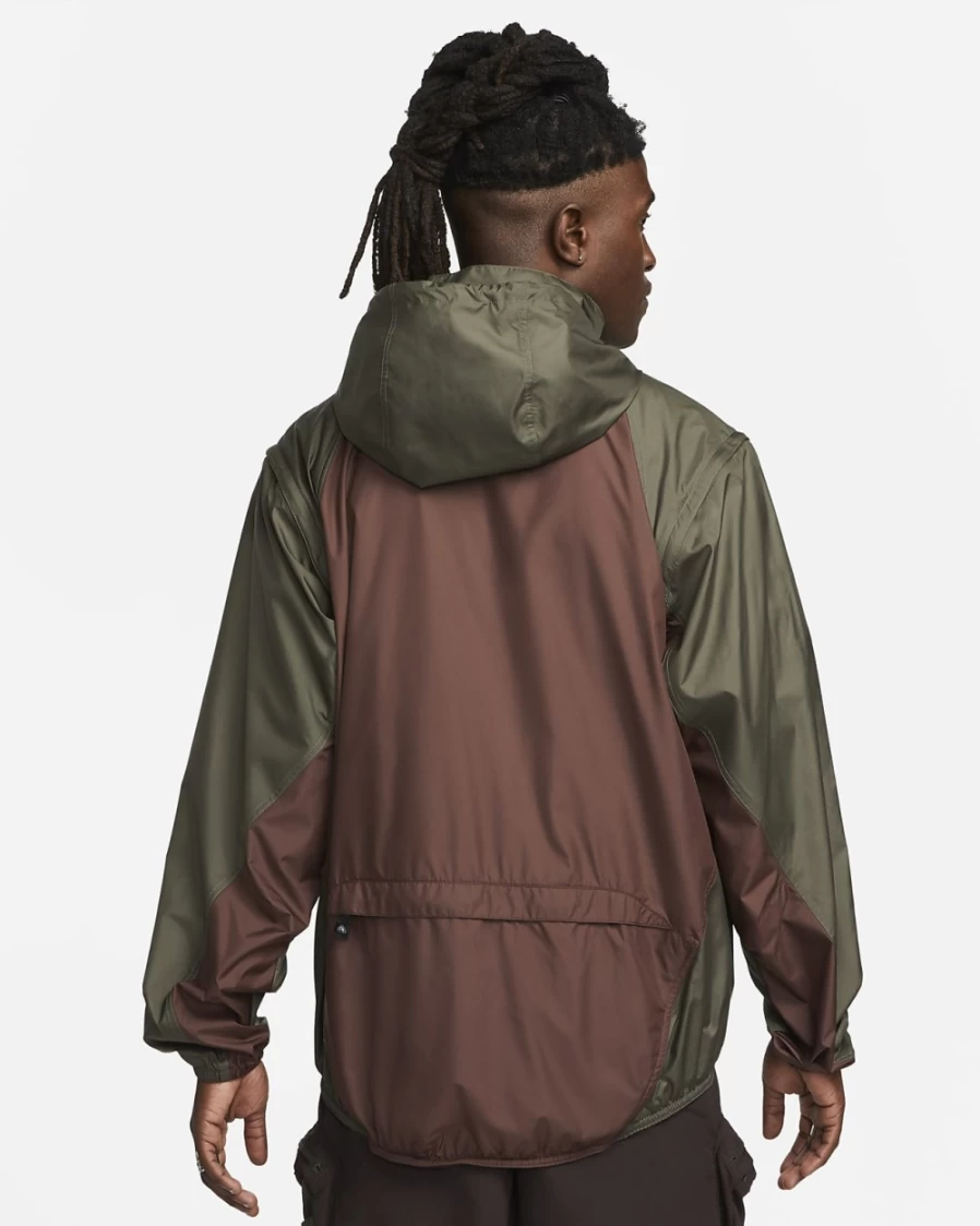 Nike ACG Oregon Series Men's Micro Shell Jacket in Cargo Khaki, Earth, Black & Wolf Grey