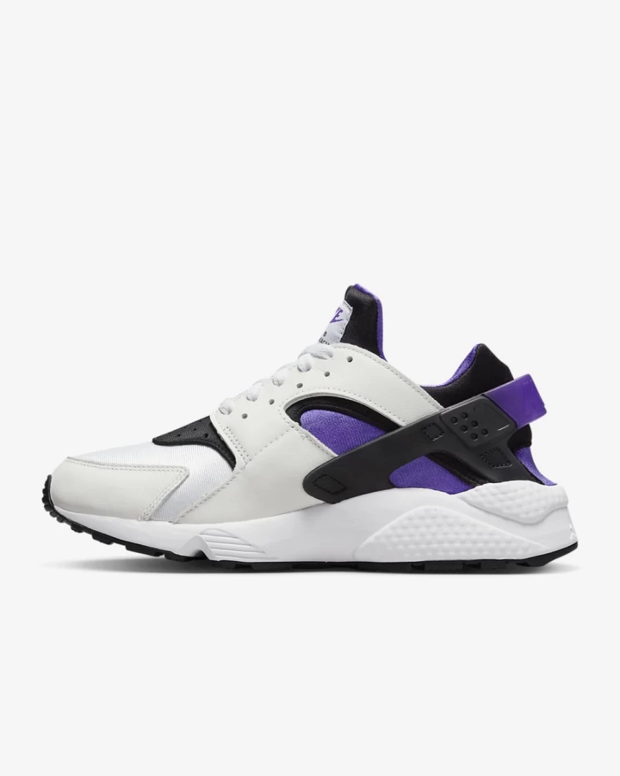 Nike Air Huarache Men's Shoes - White/Hyper Grape/Black Athletic Sneakers for Men