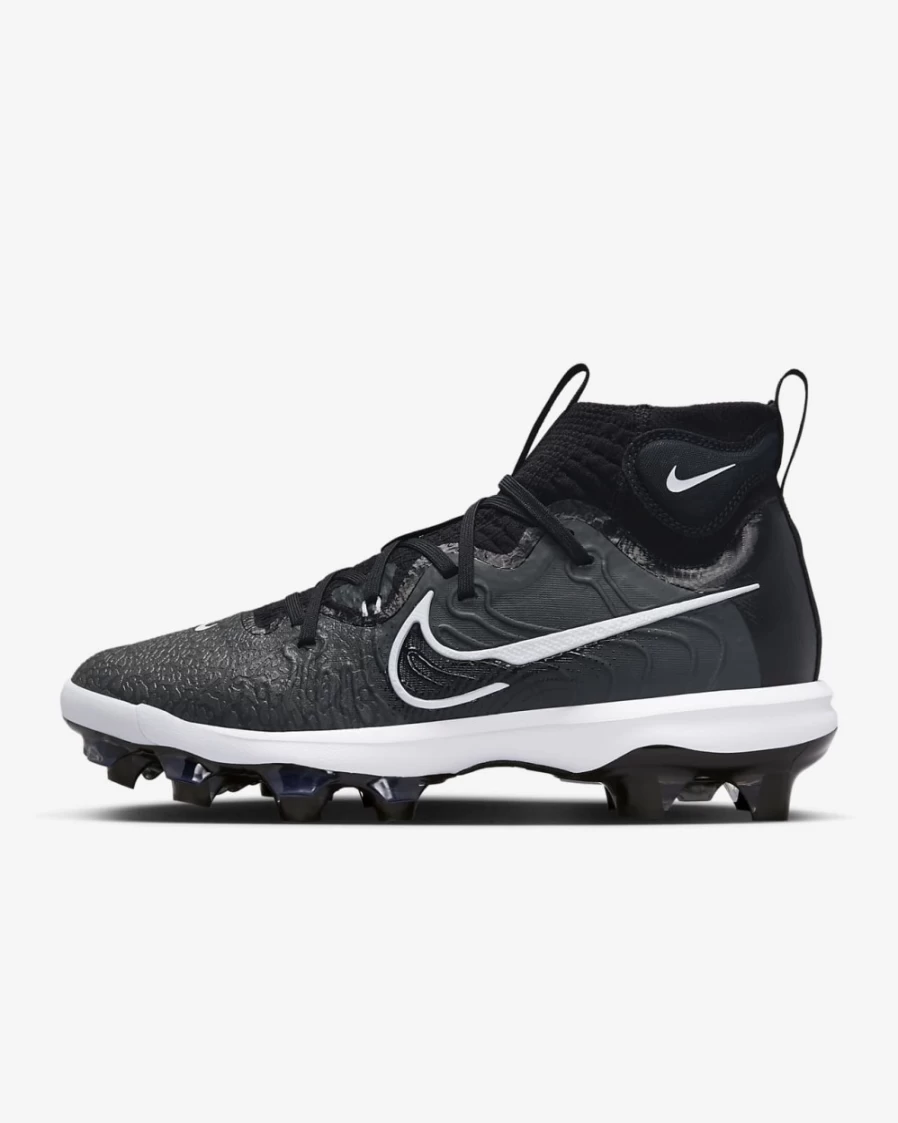 Nike Alpha Huarache NXT MCS Men's Baseball Cleats - Black/Dark Smoke Grey/Light Smoke Grey/White
