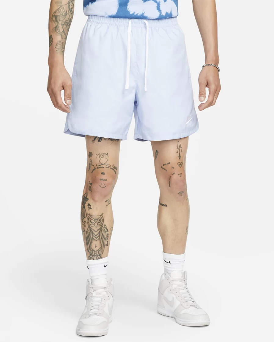 Nike Men's Light Marine/White Woven Lined Flow Shorts | Sportswear Sport Essentials