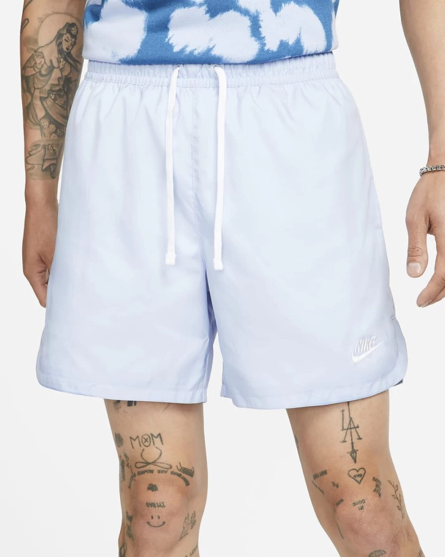 Nike Men's Light Marine/White Woven Lined Flow Shorts | Sportswear Sport Essentials