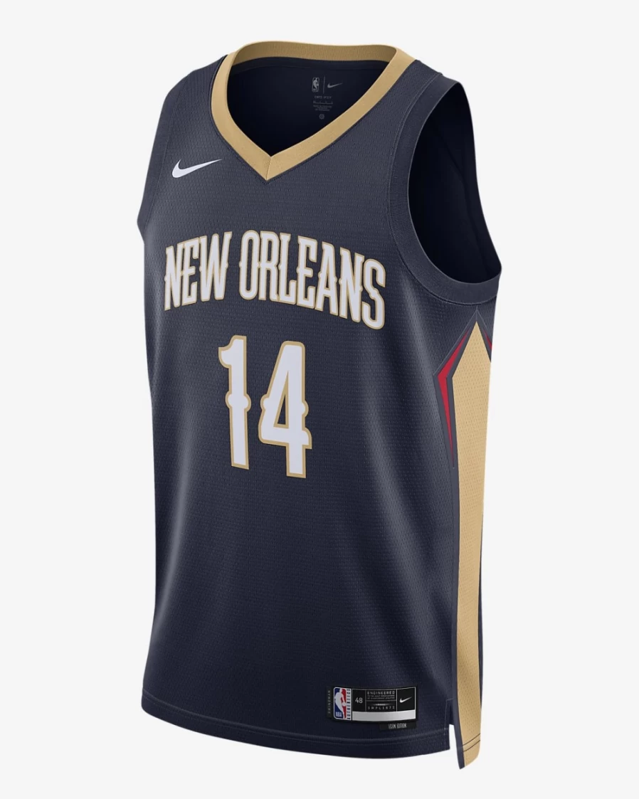 Nike Men's New Orleans Pelicans Icon Edition 2022/23 Dri-FIT NBA Swingman Jersey - College Navy