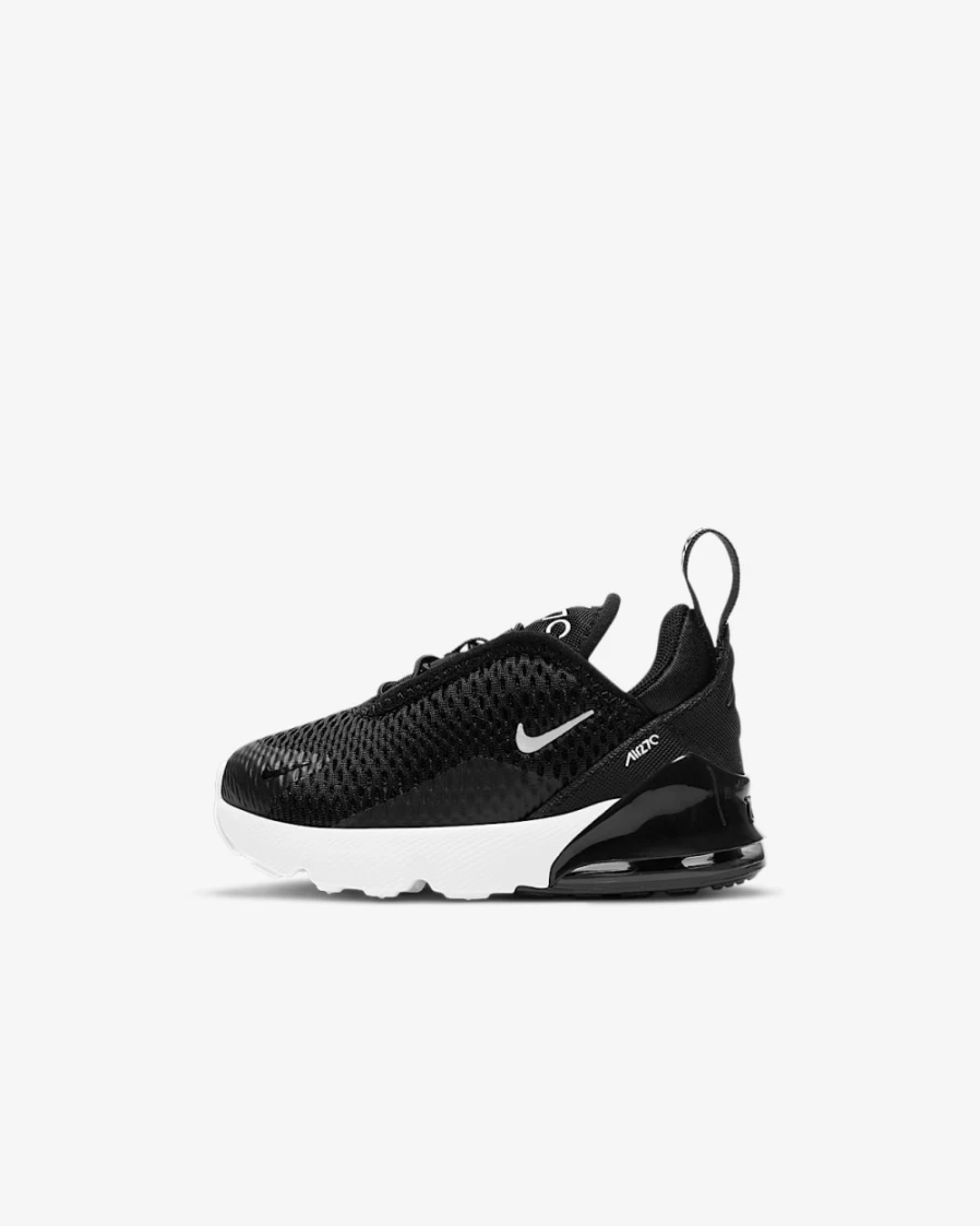 Nike Air Max 270 Black Anthracite White Baby Toddler Shoes for Boys and Girls