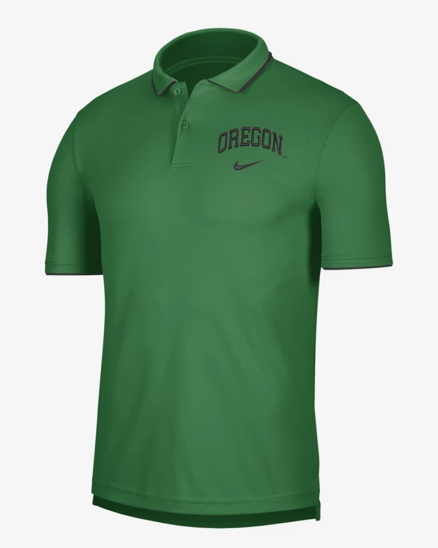 Nike Men's Dri-FIT Oregon Polo Shirt - Apple Green/Off Noir, Moisture-Wicking Golf & Casual Performance Top