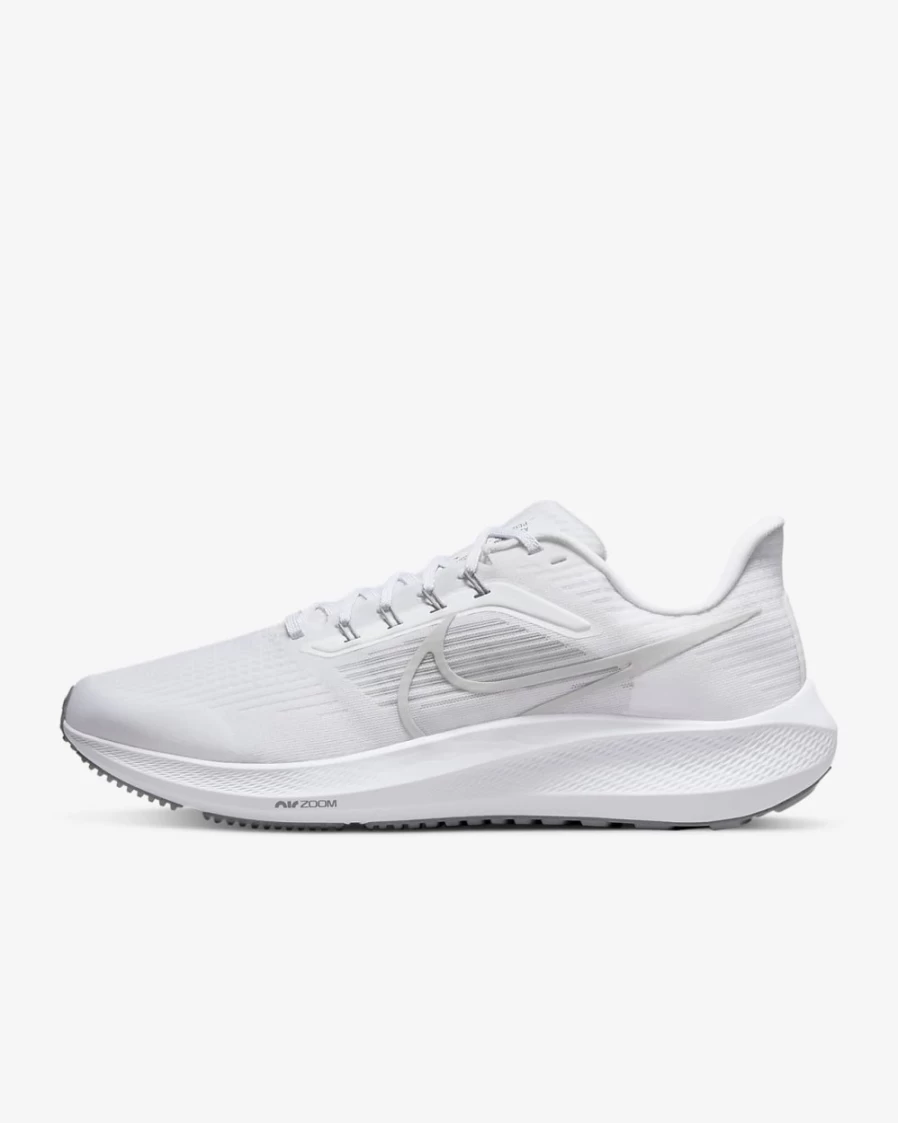 Nike Pegasus 39 Men's Road Running Shoes - White/Particle Grey/Smoke Grey/Grey Fog