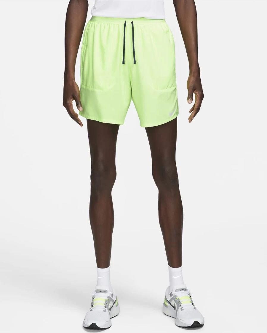 Nike Dri-FIT Stride Men's 7" Brief-Lined Running Shorts in Ghost Green/Midnight Navy