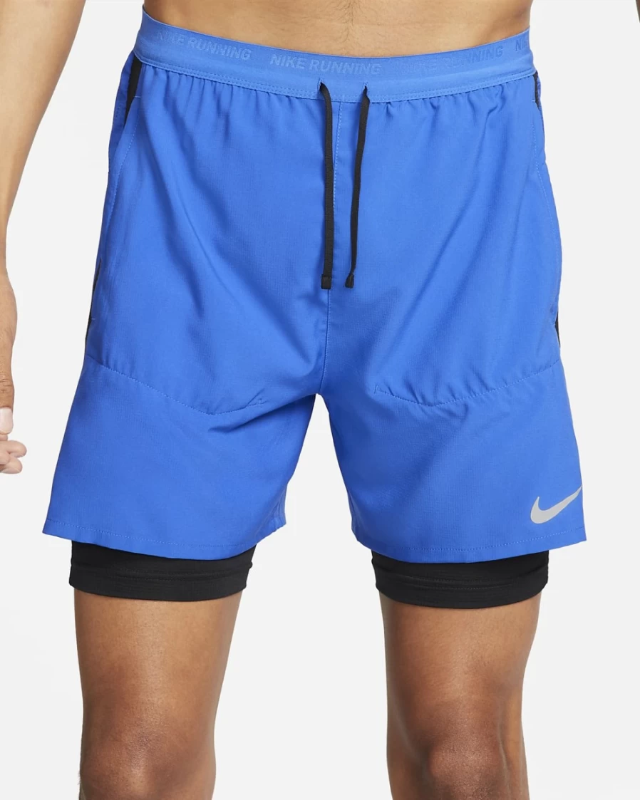 Nike Men's Dri-FIT Stride 7" 2-in-1 Running Shorts in Game Royal/Black