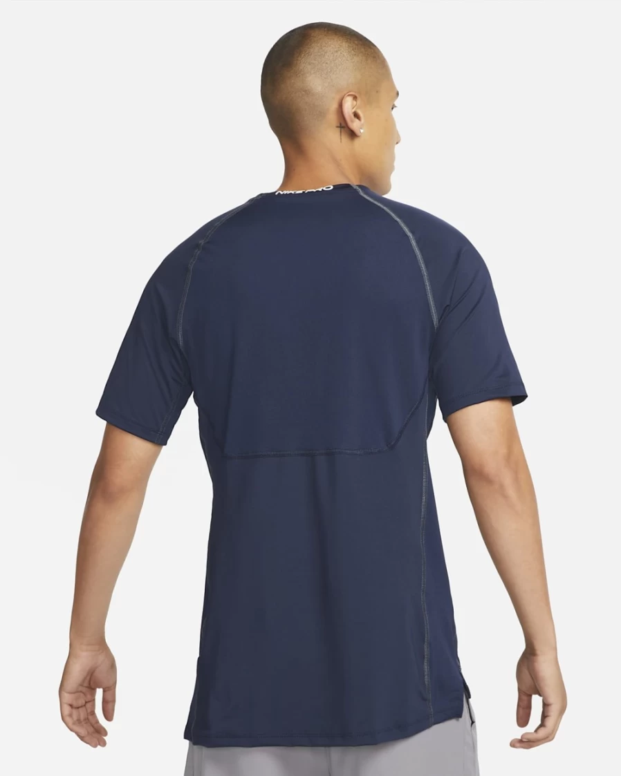 Nike Pro Dri-FIT Men's Slim Fit Short-Sleeve Top - Obsidian/Iron Purple Moisture-Wicking Workout Shirt