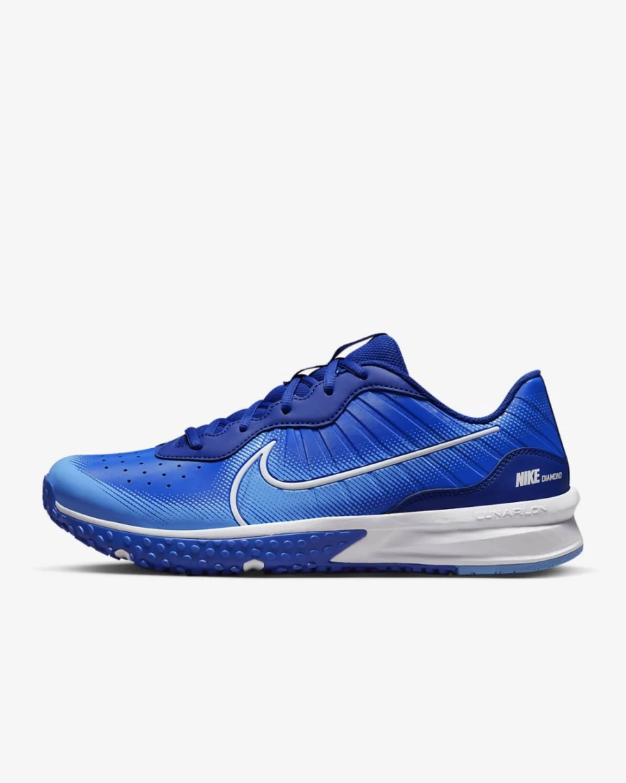 Nike Alpha Huarache Varsity 4 Turf Baseball Shoes for Men - Hyper Royal/Deep Royal Blue/University Blue/White