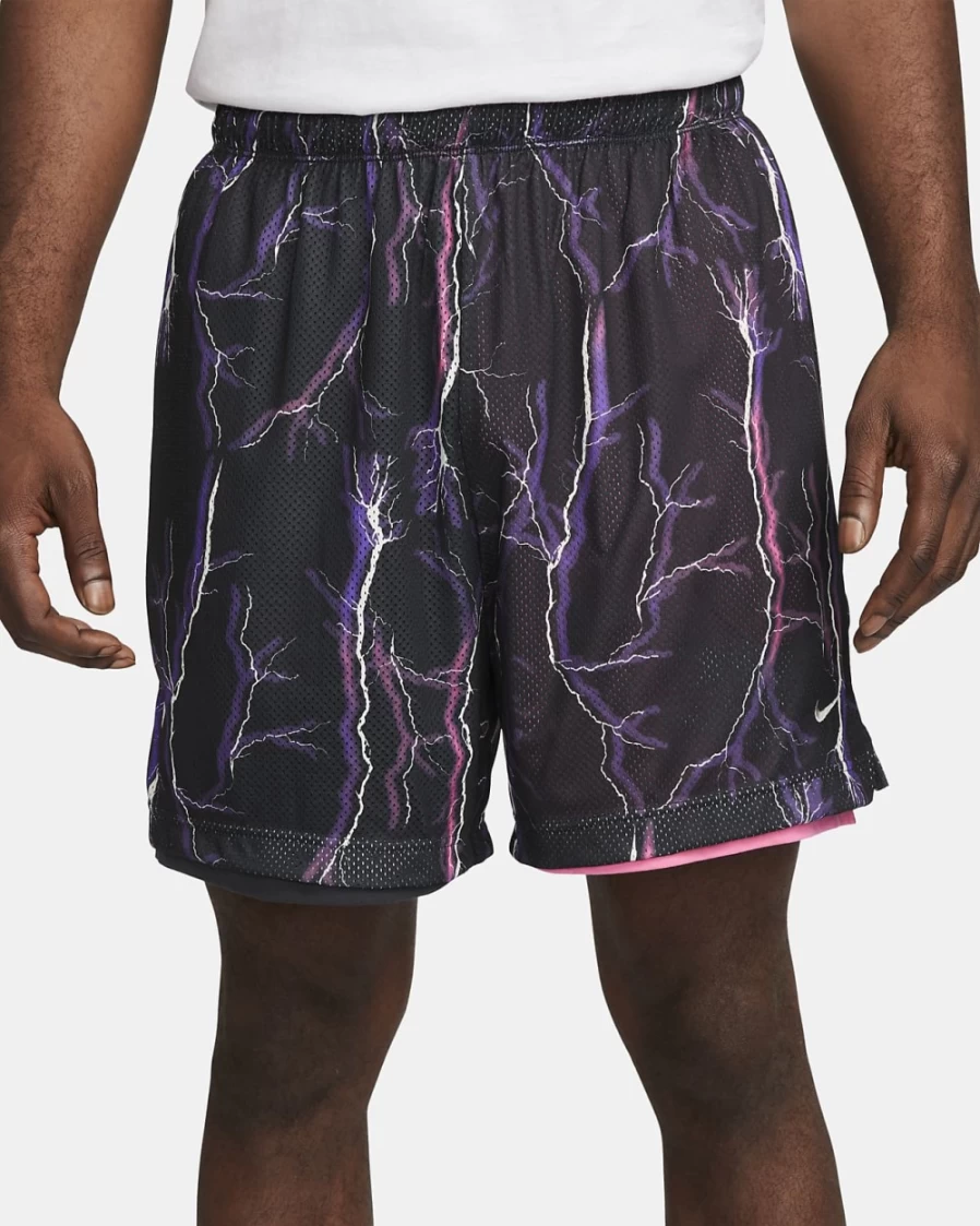 Nike Men's Basketball Shorts 6" - Action Grape, Pinksicle, Off Noir, Light Smoke Grey - Premium Athletic Shorts