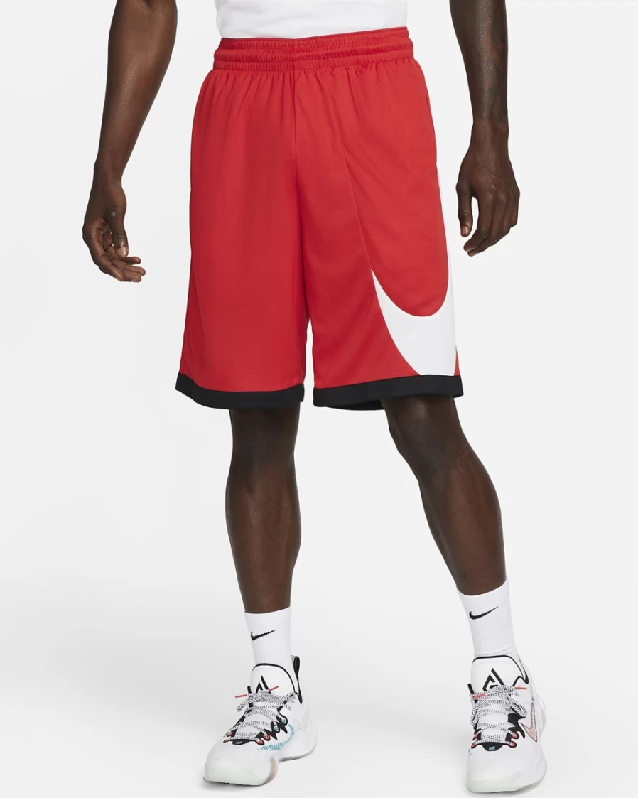 Nike Dri-FIT Men's Basketball Shorts - University Red/Black/White, Breathable & Lightweight for Performance