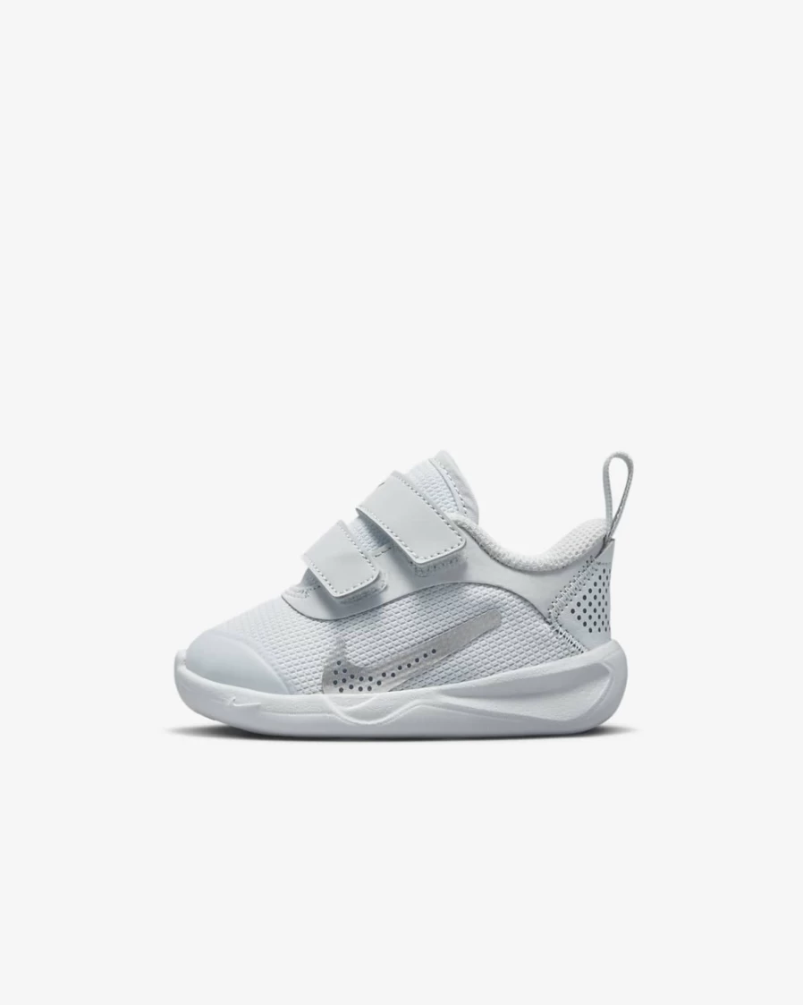 Nike Omni Multi-Court Baby Toddler Shoes for Boys & Girls - Pure Platinum/Midnight Navy/Metallic Silver