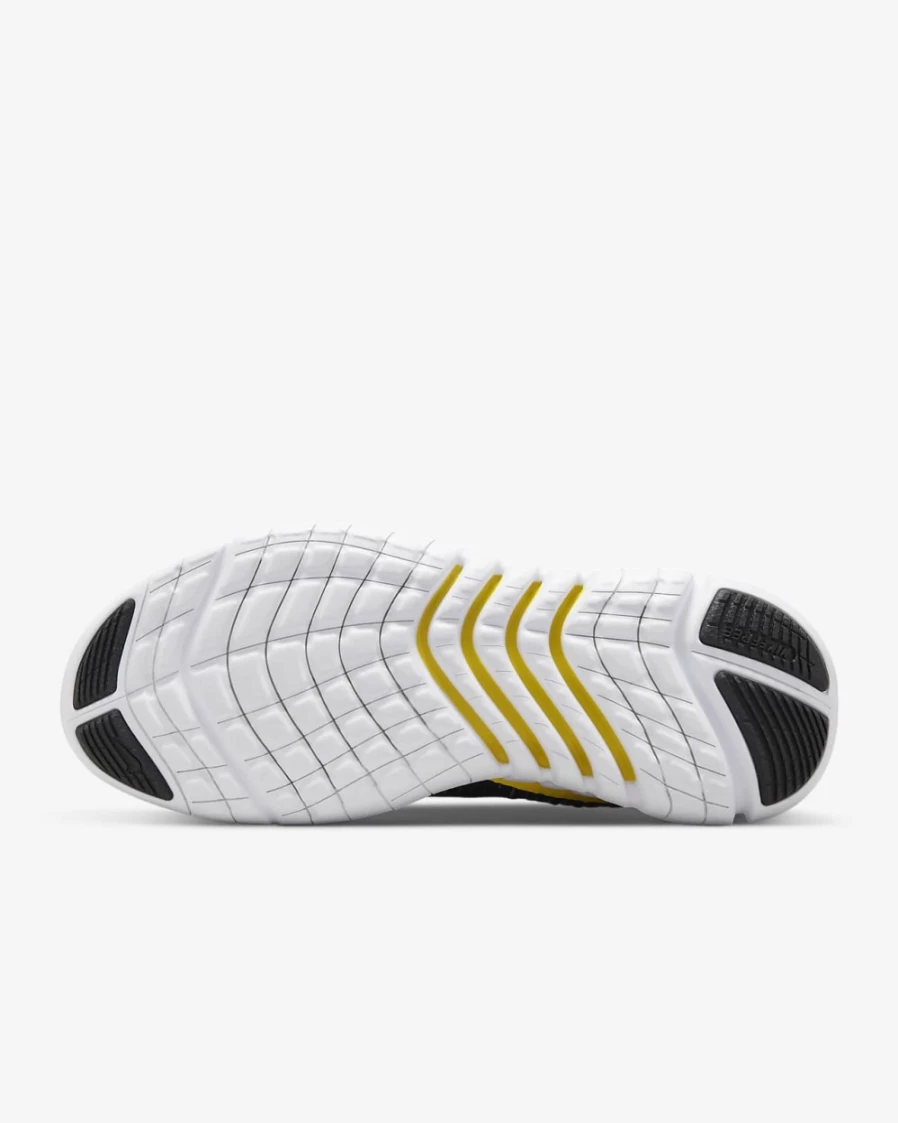 Nike Free Run 5.0 Men's Road Running Shoes - Black/Dark Smoke Grey/Vivid Sulfur/Chlorine Blue