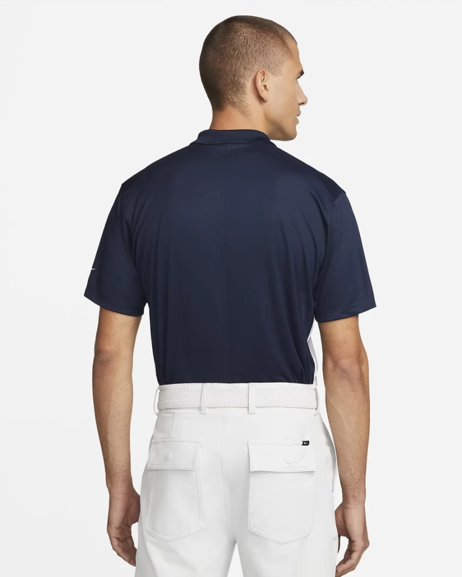 Nike Dri-FIT Victory Men's Golf Polo Shirt - Obsidian, White & Light Smoke Grey Performance Tee