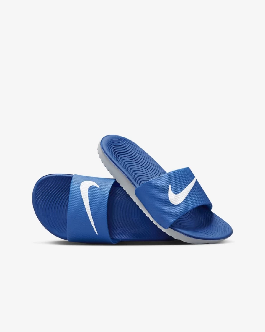 Nike Kawa Slide Sandals for Kids - Hyper Cobalt/White - Boys & Girls Comfortable Athletic Slides