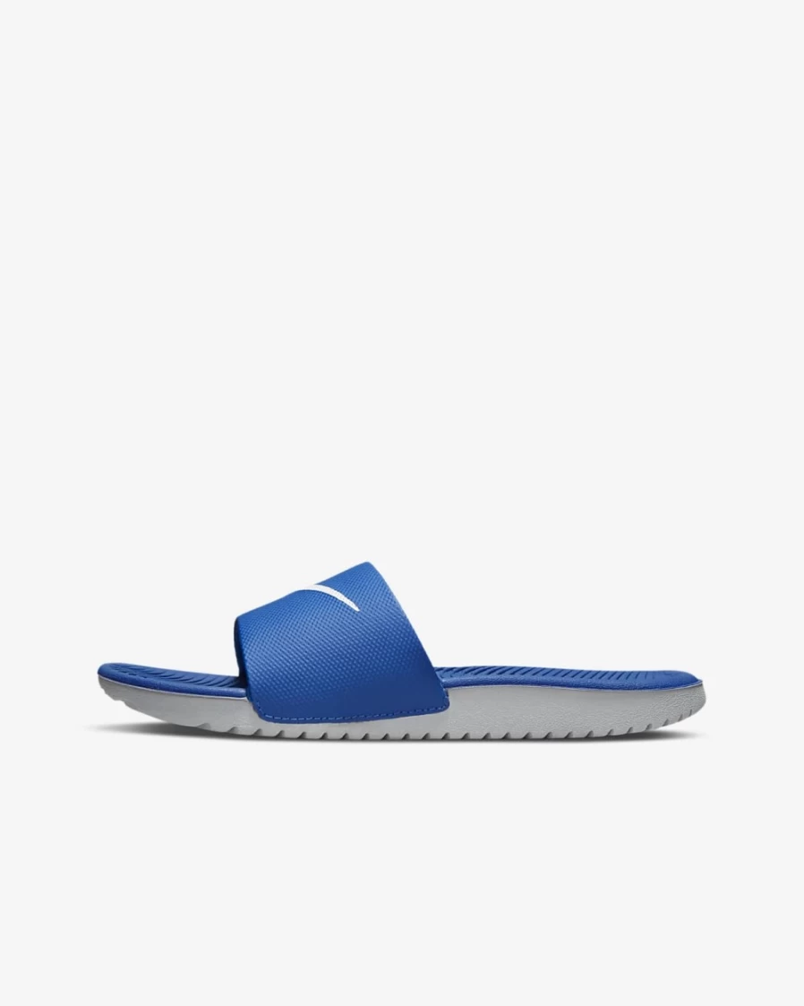 Nike Kawa Slide Sandals for Kids - Hyper Cobalt/White - Boys & Girls Comfortable Athletic Slides