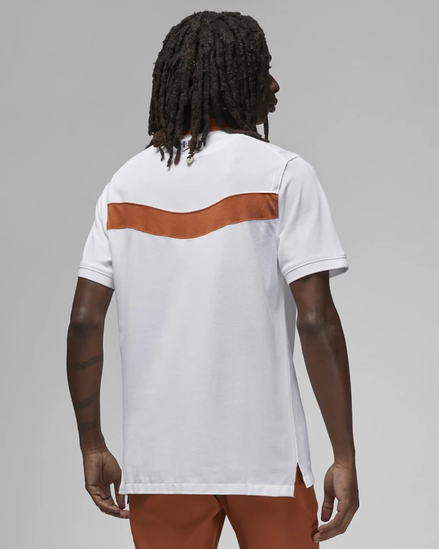 Nike Jordan x Eastside Golf Men's Polo Shirt - White, Burnt Sunrise, Midnight Navy