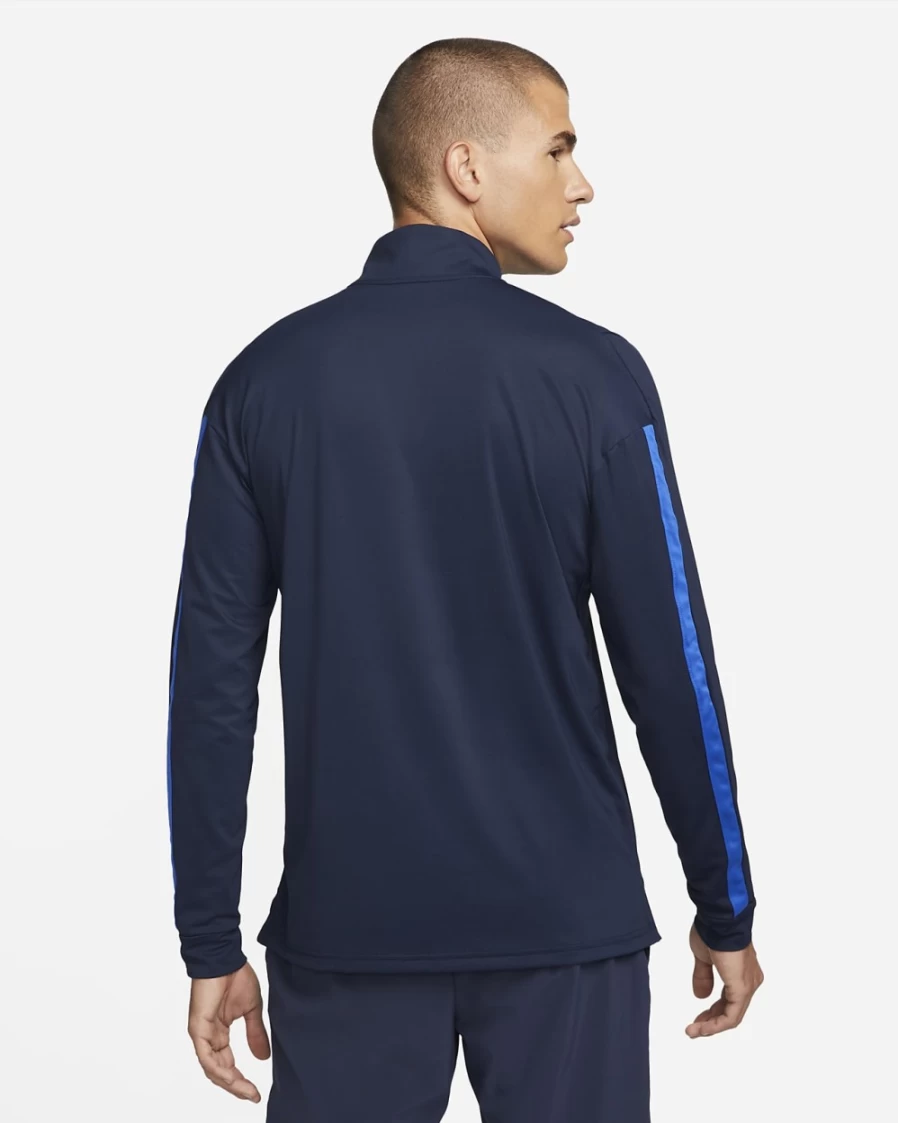 Nike Pro Dri-FIT HyperDry 1/4-Zip Training Top for Men - Obsidian/Game Royal/Black, Moisture-Wicking Workout Shirt