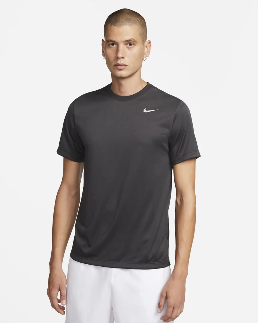 Nike Dri-FIT Legend Men's Fitness T-Shirt - Anthracite/Matte Silver, Moisture-Wicking Workout Top