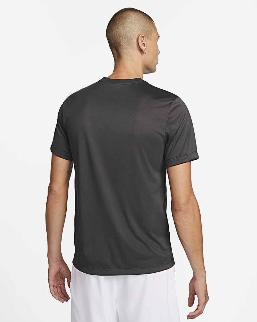 Nike Dri-FIT Legend Men's Fitness T-Shirt - Anthracite/Matte Silver, Moisture-Wicking Workout Top